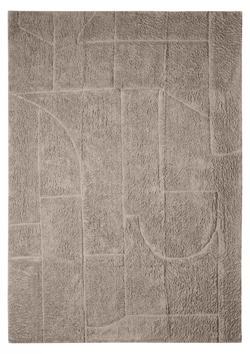 Ryetepper - Cremona Natural Cotton Shaggy (taupe) (Størrelse: 200 x 290 cm)