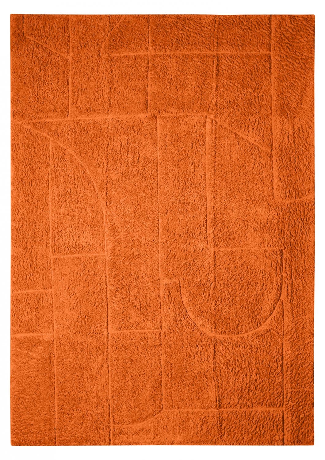 Ryetepper - Cremona Natural Cotton Shaggy (oransje) (Størrelse: 200 x 290 cm)