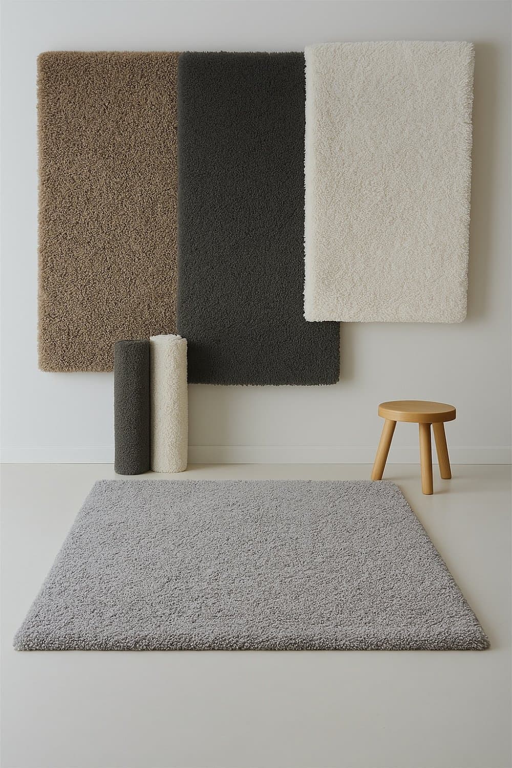 Ryetepper - Antuco (lysegrå) (Størrelse: 300 x 400 cm)