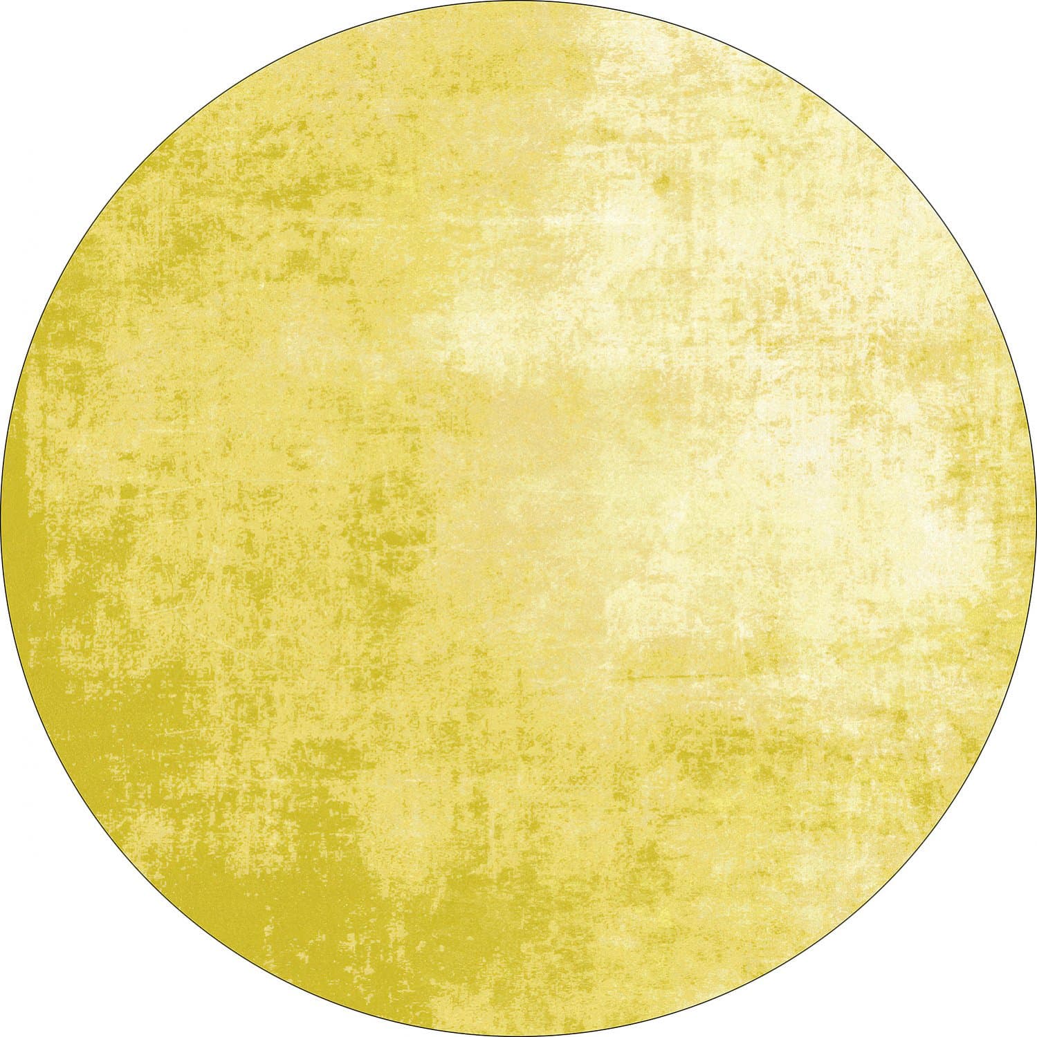 Rundt teppe - Lynton (gul) (Størrelse: Ø 240 cm)
