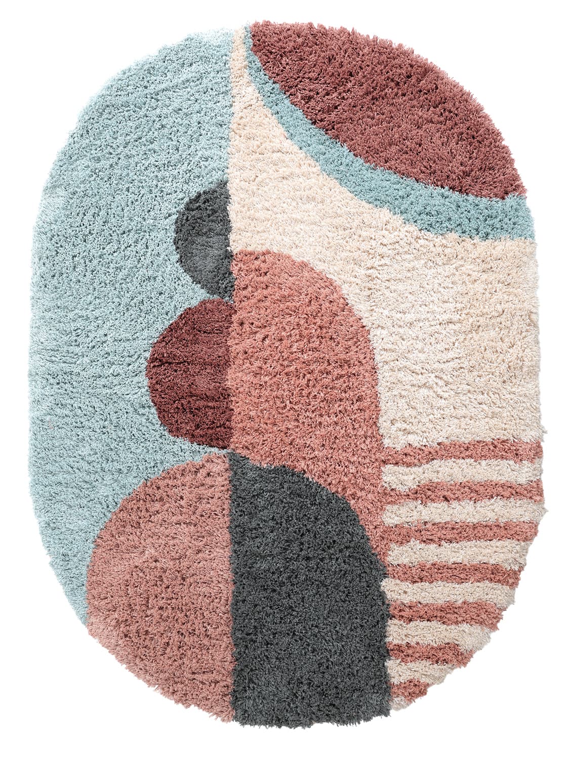 Ovalt teppe - Tropea Natural Cotton Shaggy (multi) (Størrelse: 200 x 290 cm)