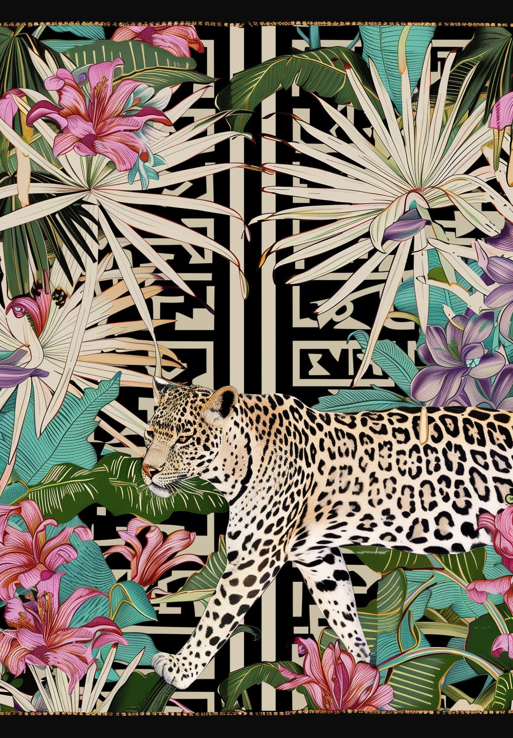 Wilton-teppe - Panthera (flerfarget) (Størrelse: 240 x 340 cm)