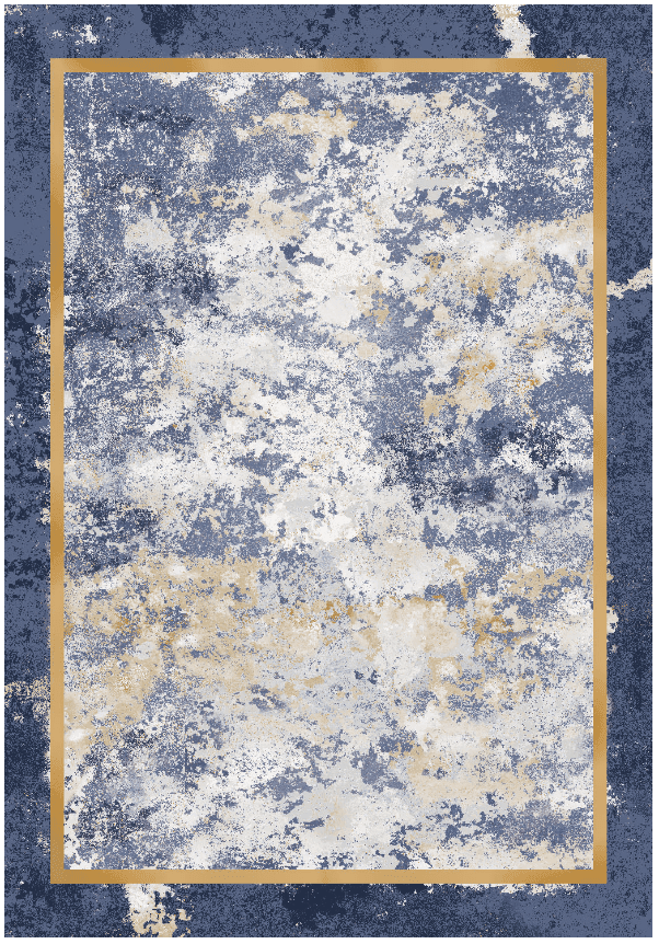 Wilton-teppe - Peri (blå/multi) (Størrelse: 200 x 280 cm)