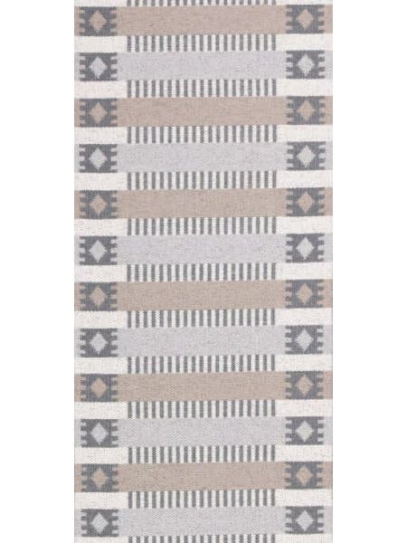 Plastmatter - Horredsmattan Märta (grå/beige) (Størrelse: 70 x 450 cm)