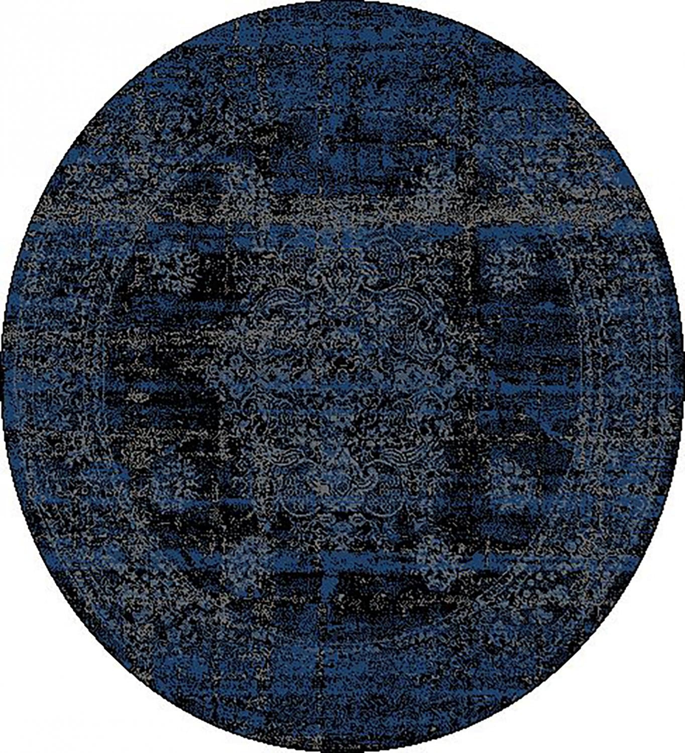 Rundt teppe - Peking Royal (marineblå) (Størrelse: Ø 200 cm)