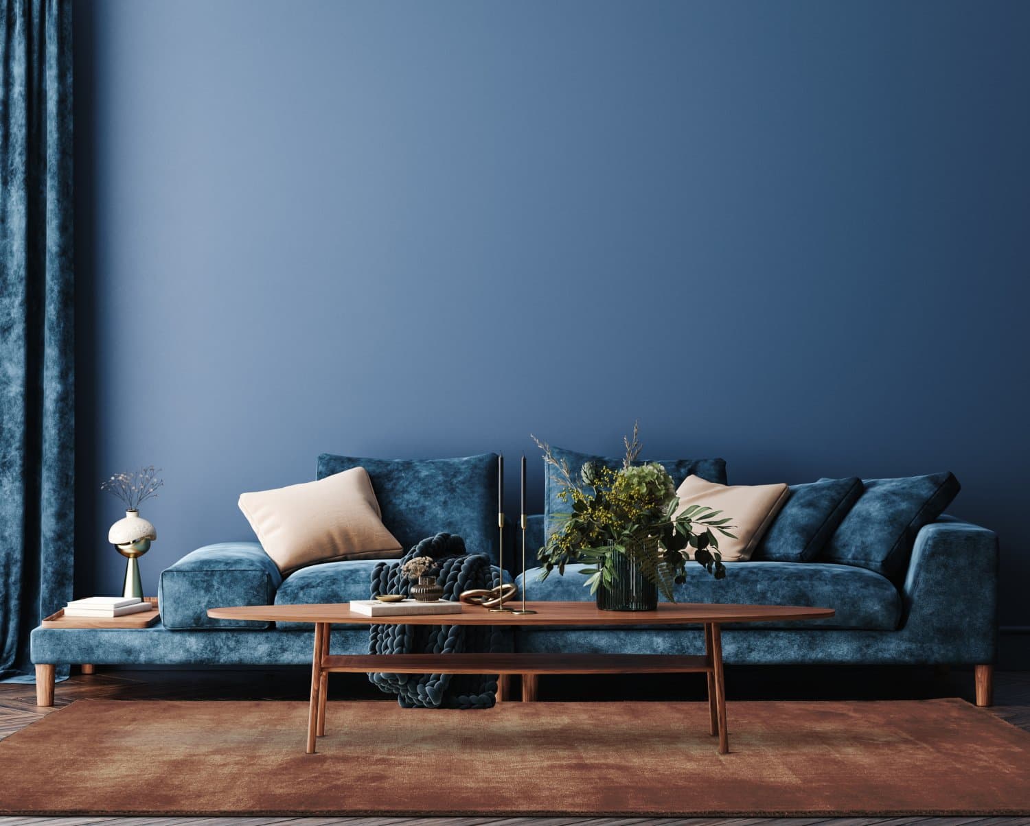 Recycled PET with viscose look (brun) (Størrelse: 240 x 340 cm)