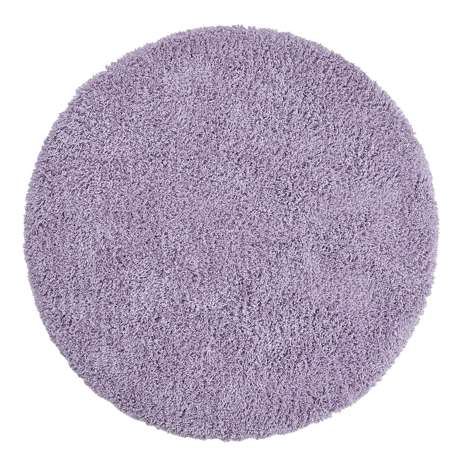 Rundt teppe - Combarro Solid Cotton Shaggy (lyselilla) (Størrelse: Ø 160 cm)