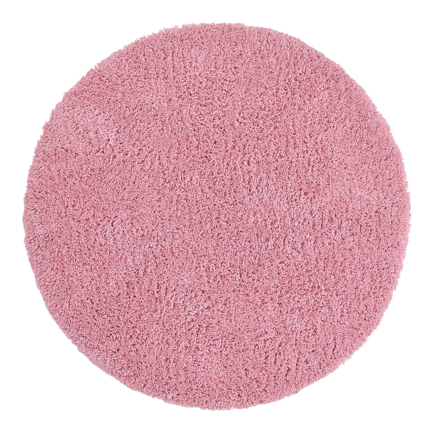 Rundt teppe - Combarro Solid Cotton Shaggy (lyserosa) (Størrelse: Ø 160 cm)