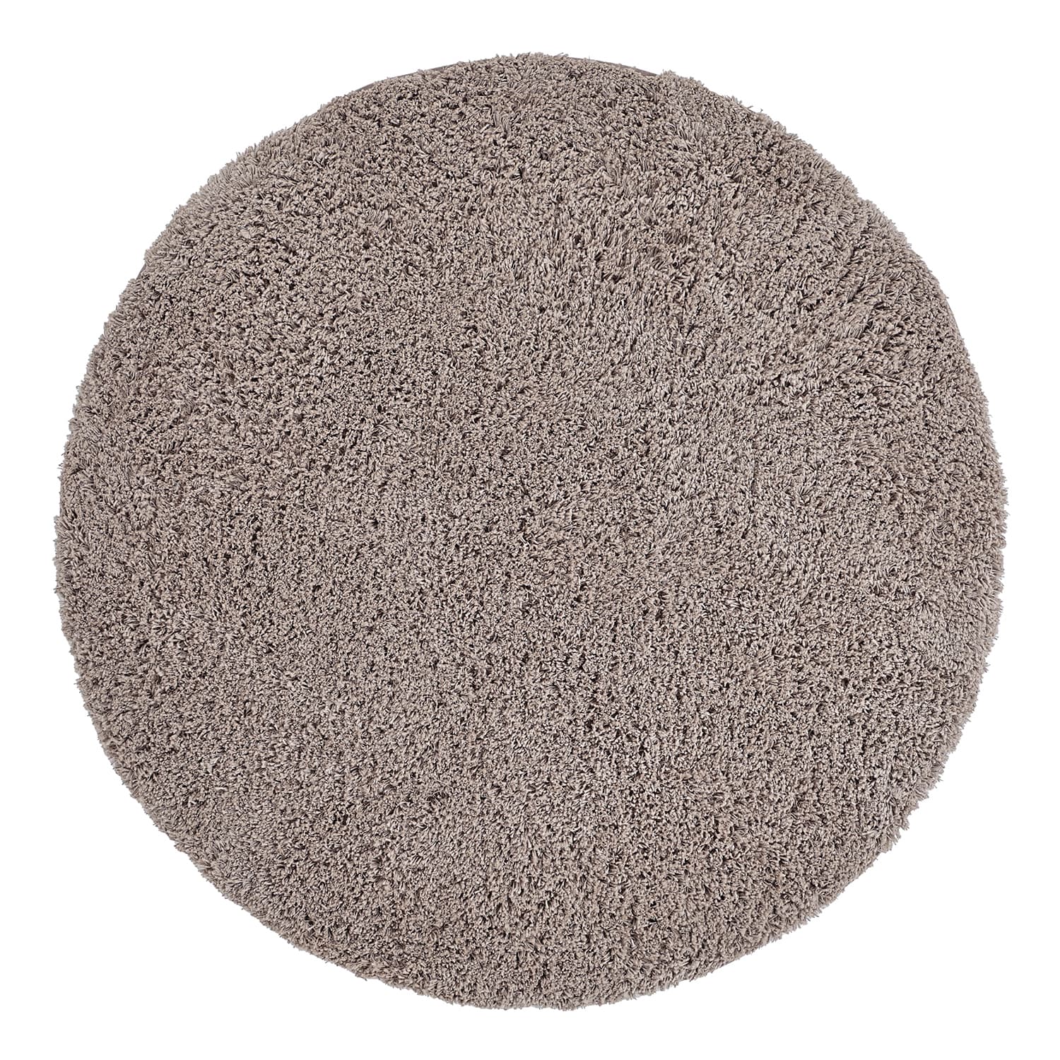 Rundt teppe - Combarro Solid Cotton Shaggy (taupe) (Størrelse: Ø 160 cm)