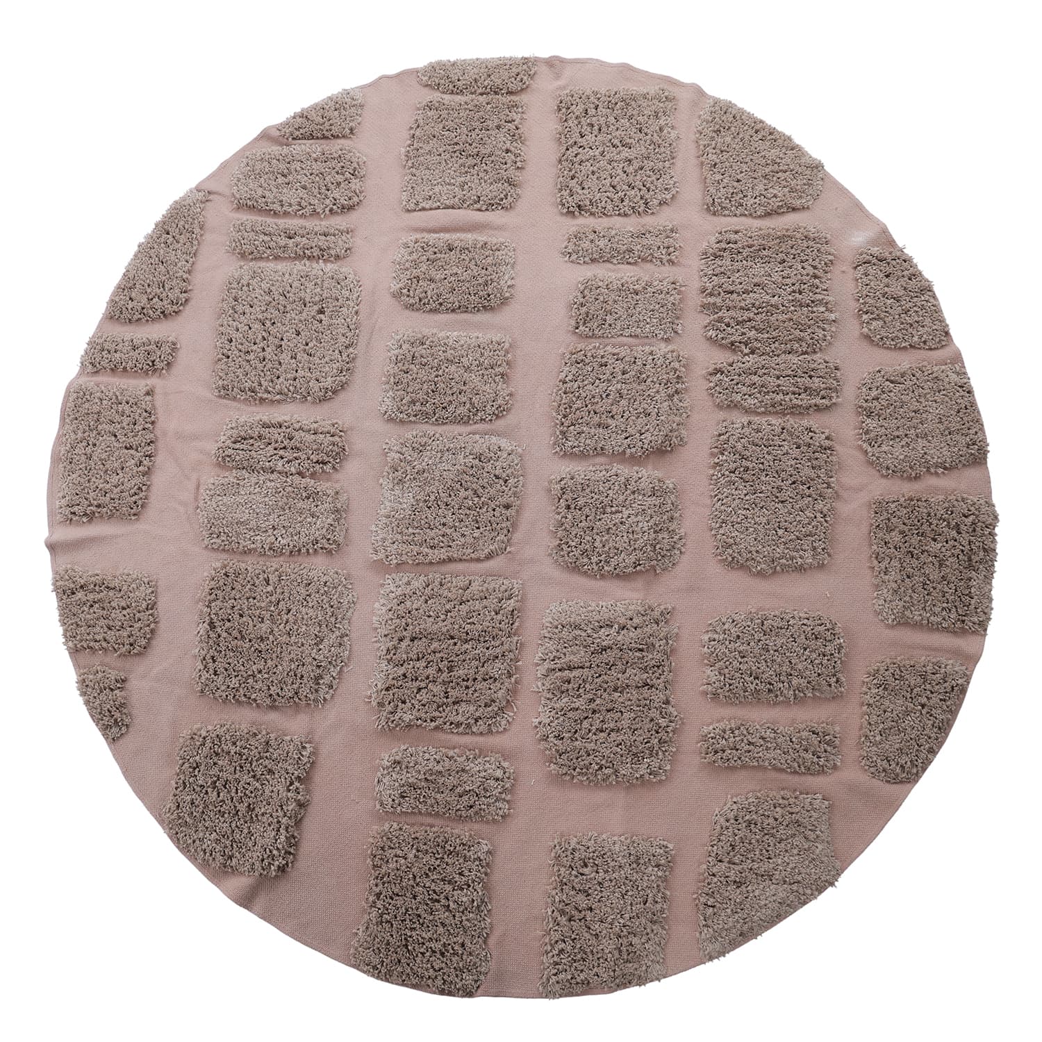 Rundt teppe - Otranto Natural Cotton Shaggy (taupe) (Størrelse: Ø 200 cm)