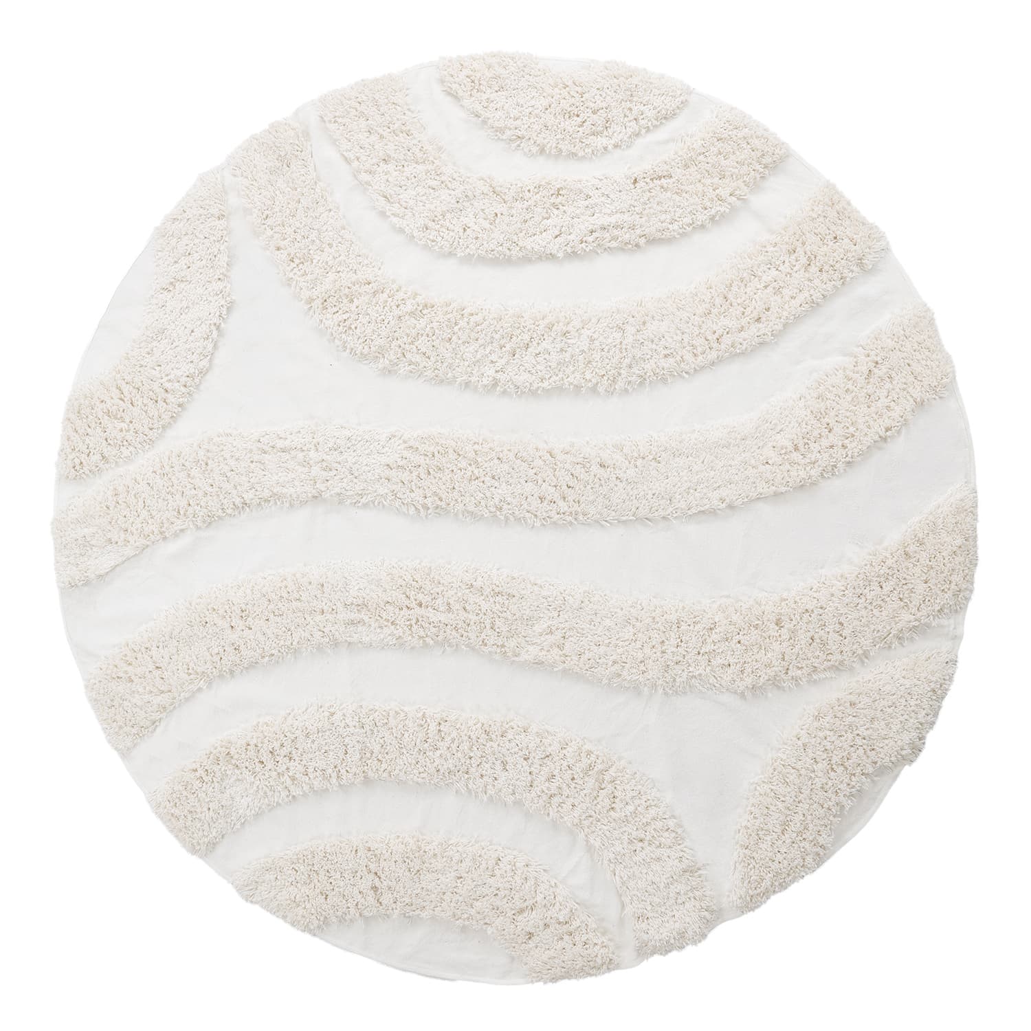 Rundt teppe - Sivota Natural Cotton Shaggy (off-white) (Størrelse: Ø 160 cm)