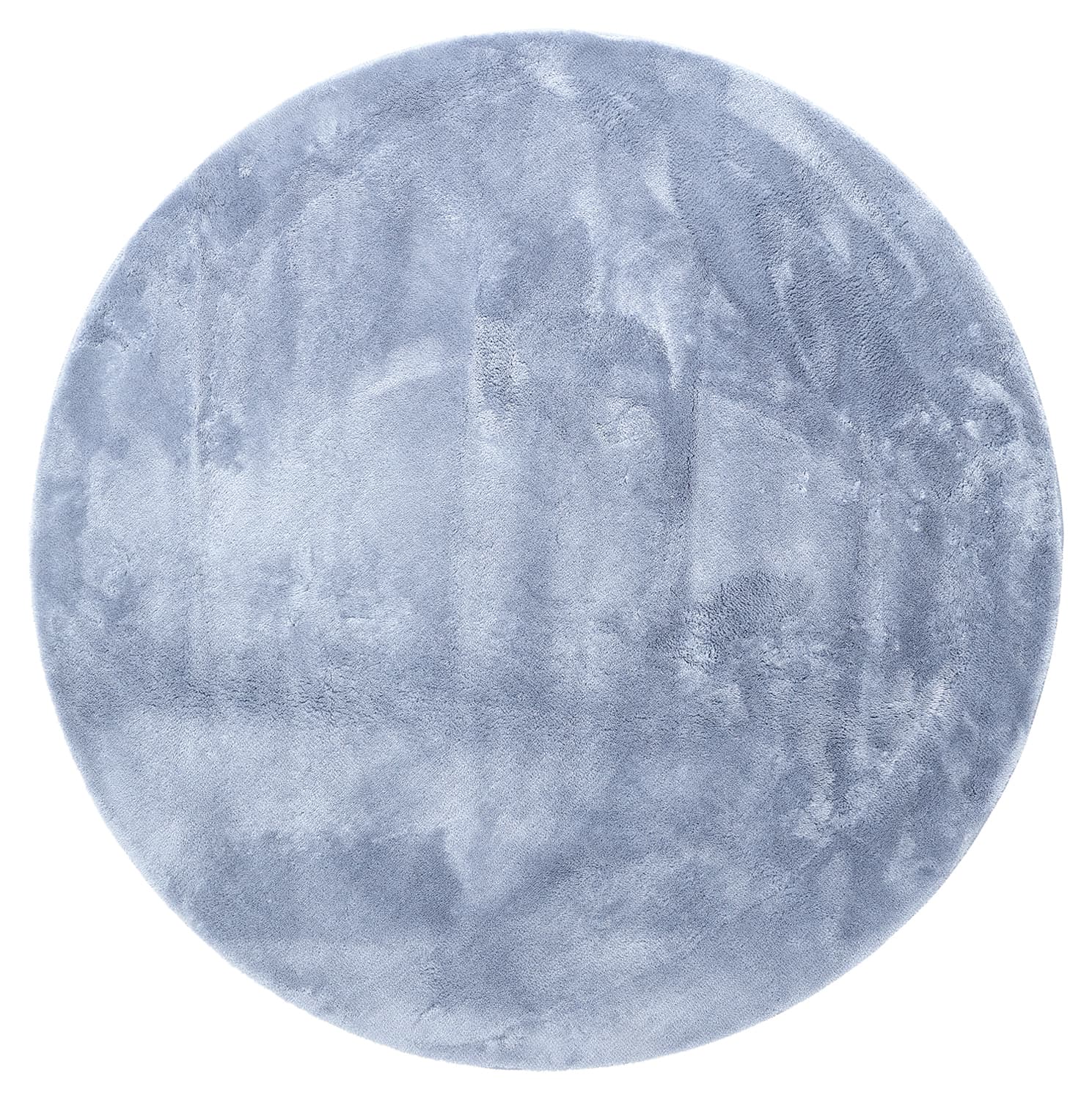 Runde tepper - Aranga Super Soft Fur (stålblå) (Størrelse: Ø 200 cm)