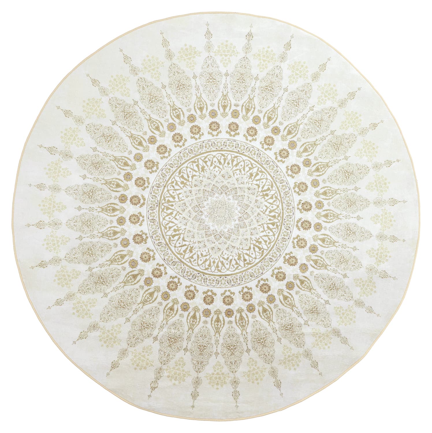 Rundt teppe - Sandrigo (beige) (Størrelse: Ø 290 cm)