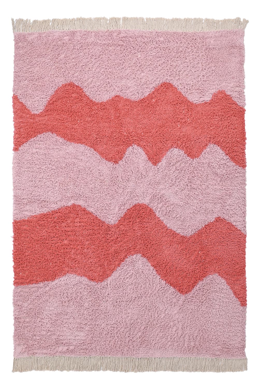 Ryetepper - Amira Natural Cotton Shaggy (rosa) (Størrelse: 240 x 340 cm)