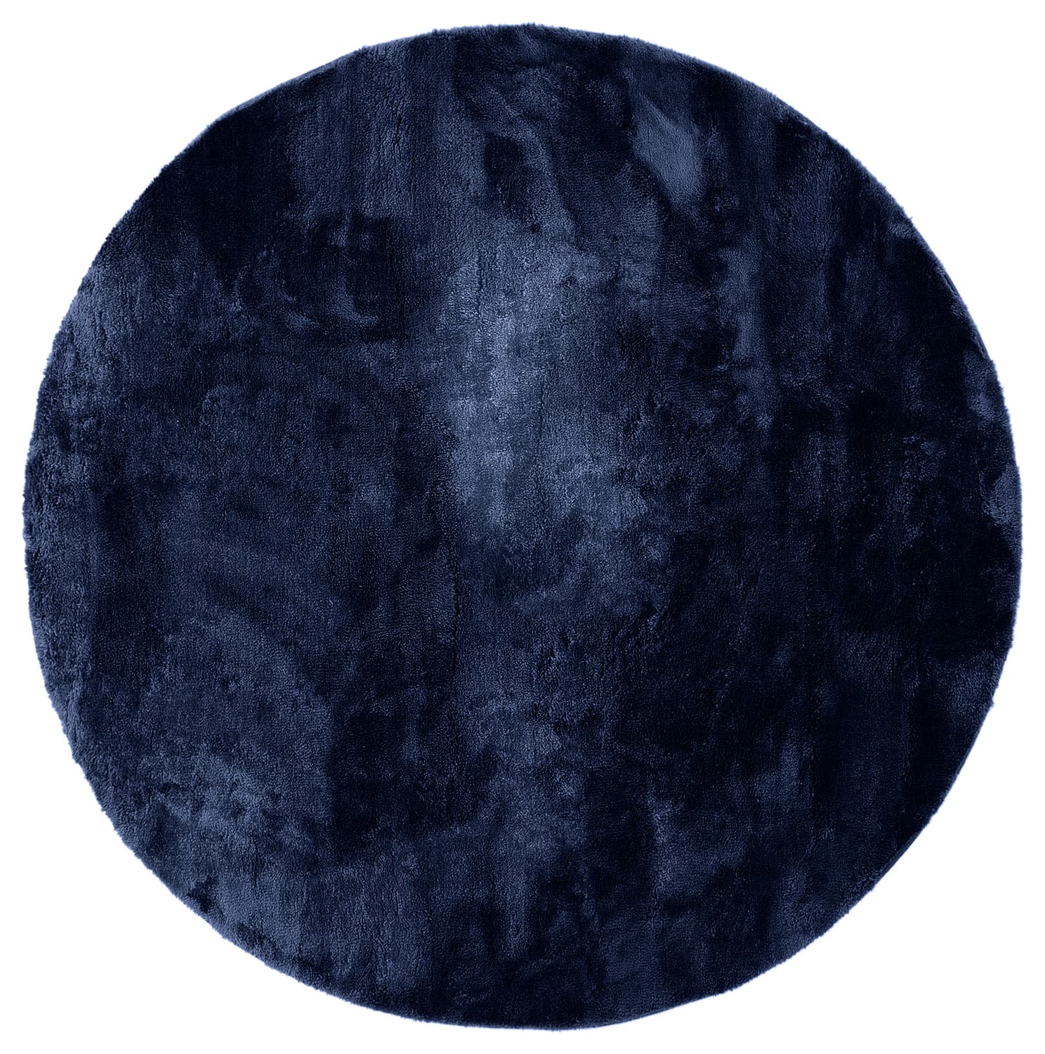 Runde tepper - Aranga Super Soft Fur (mørke blå) (Størrelse: Ø 240 cm)