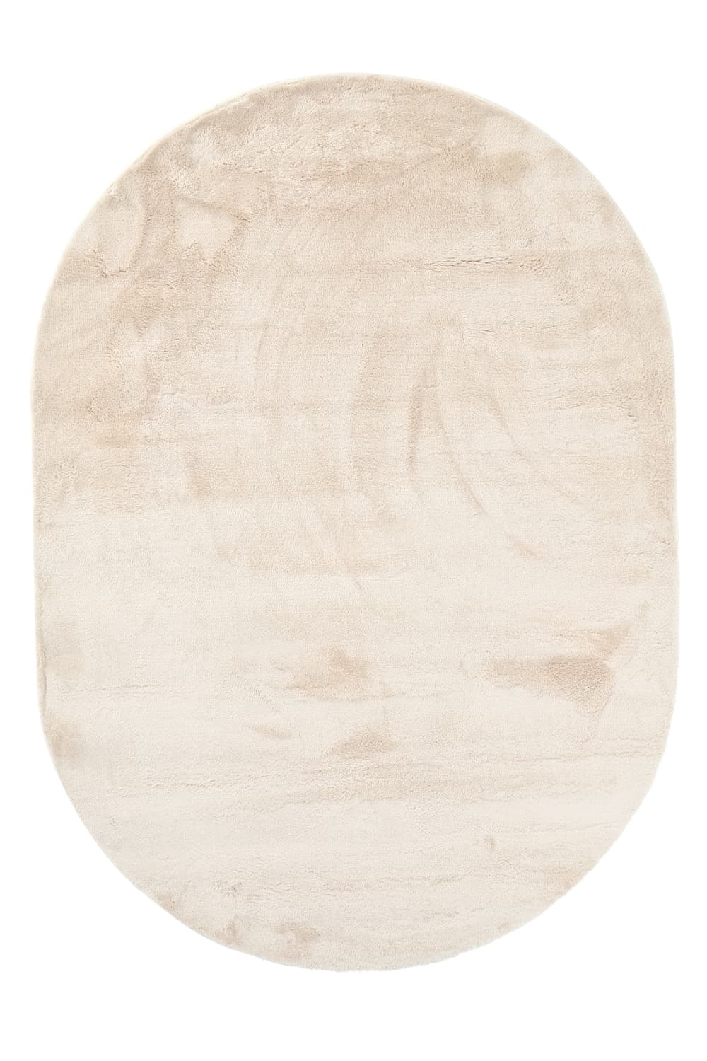 Ovalt ryeteppe - Aranga Super Soft Fur (beige) (Størrelse: 200 x 290 cm)
