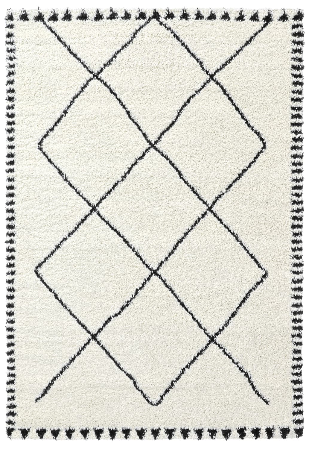 Ryetepper - Tiznit (hvit/svart) (Størrelse: 240 x 340 cm)
