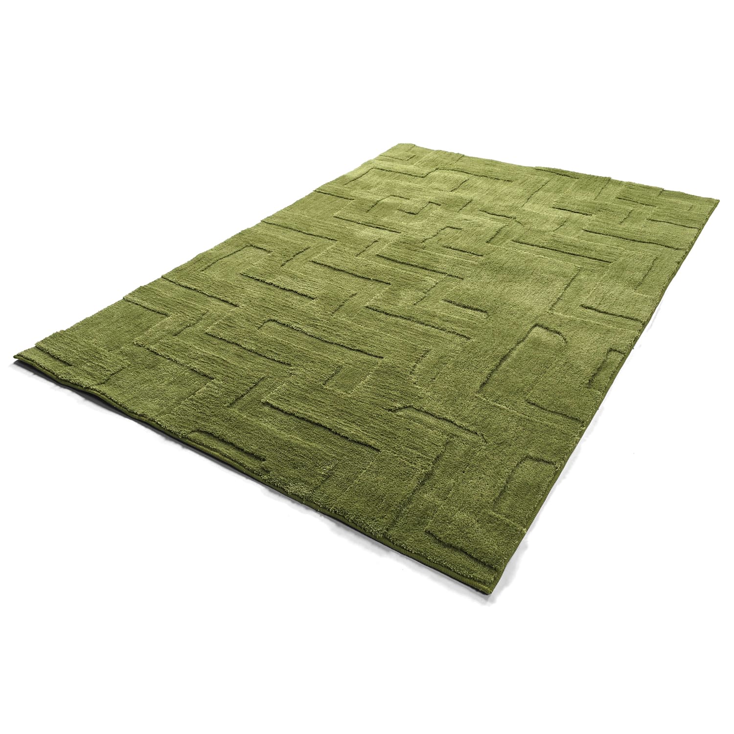 Ryetepper - Tripoli (mosegrønn) (Størrelse: 200 x 290 cm)