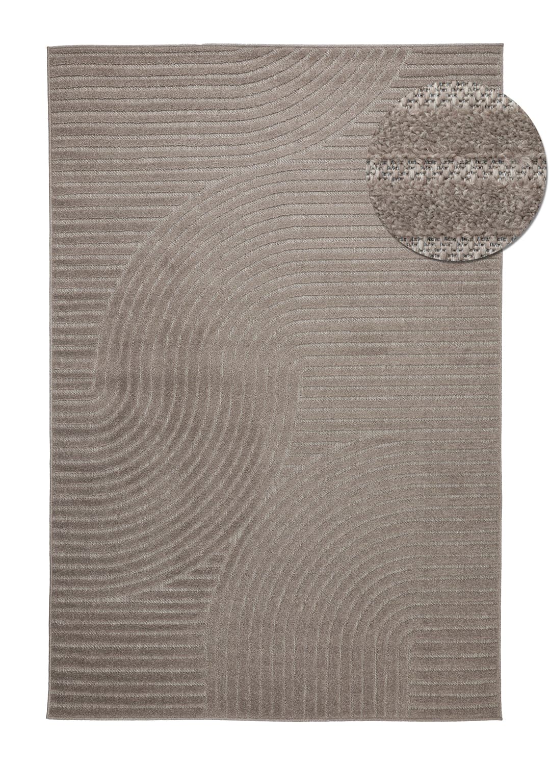 Shaggy Indoor/Outdoor - Devon (brun) (Størrelse: 240 x 340 cm)