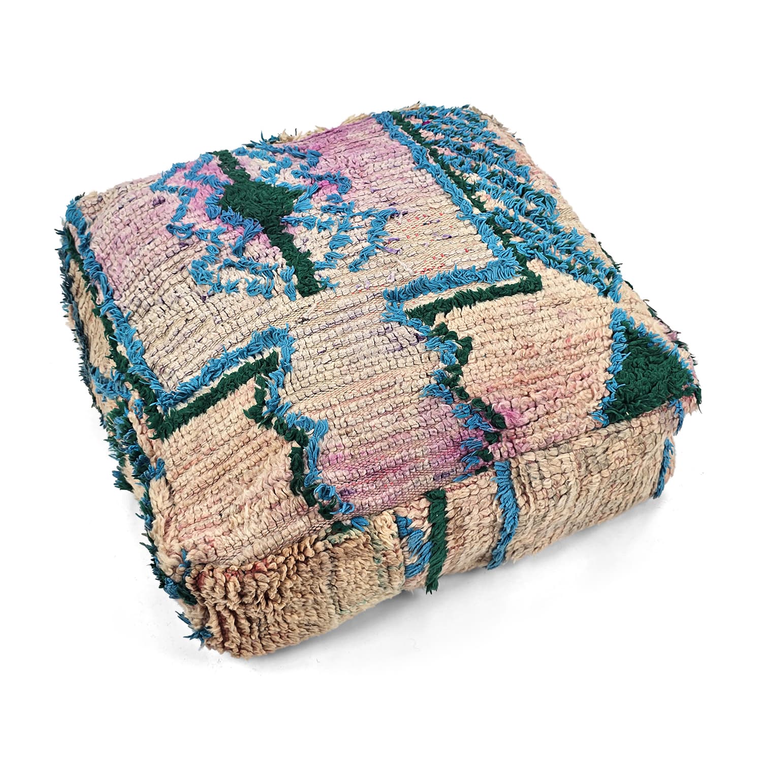 Sittepuff - Marokkansk Azilal 074 (Størrelse: 60 x 60 cm)