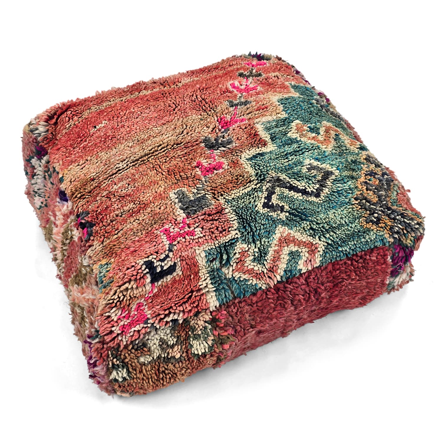 Sittepuff - Marokkansk Azilal 084 (Størrelse: 60 x 60 cm)