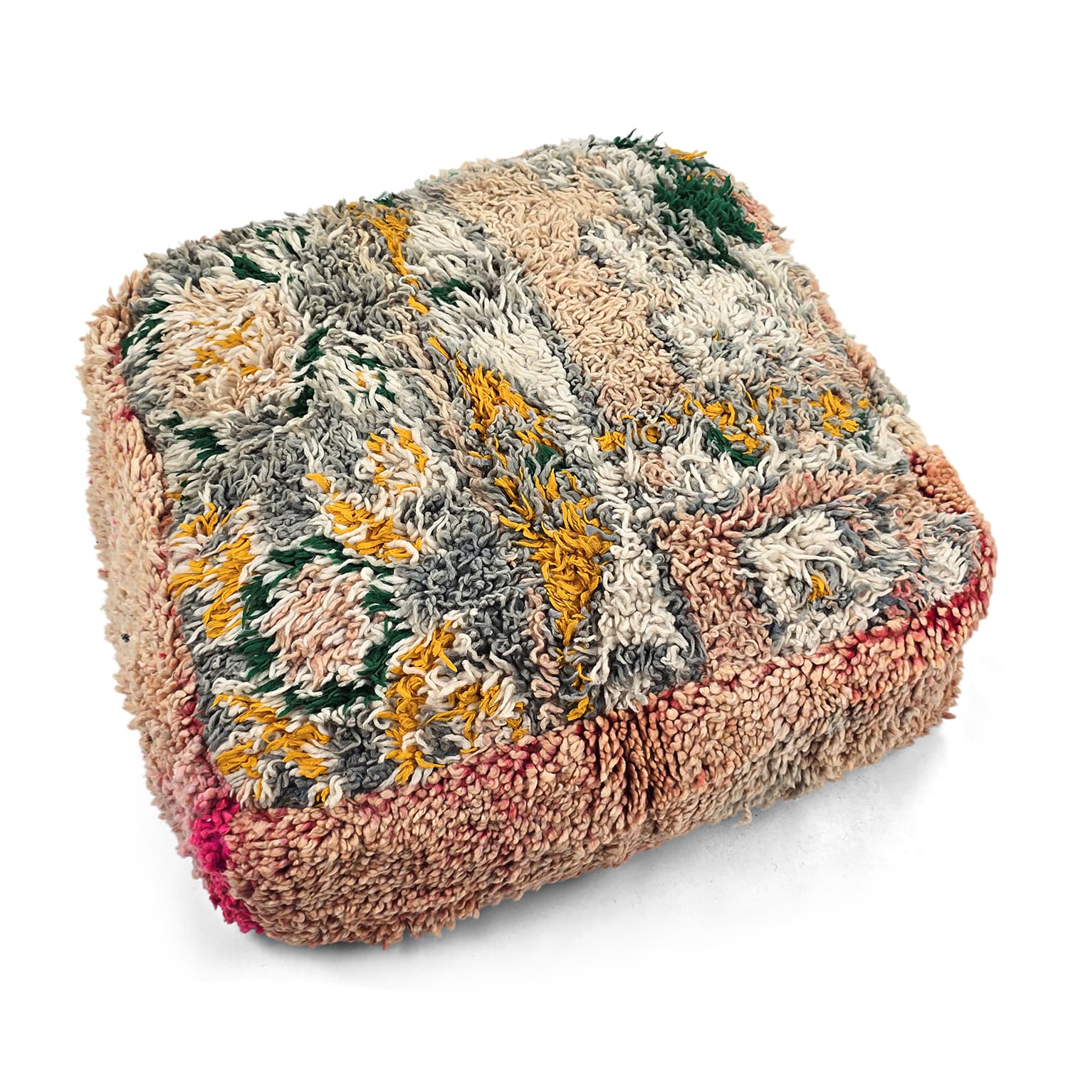 Sittepuff - Marokkansk Azilal 091 (Størrelse: 60 x 60 cm)