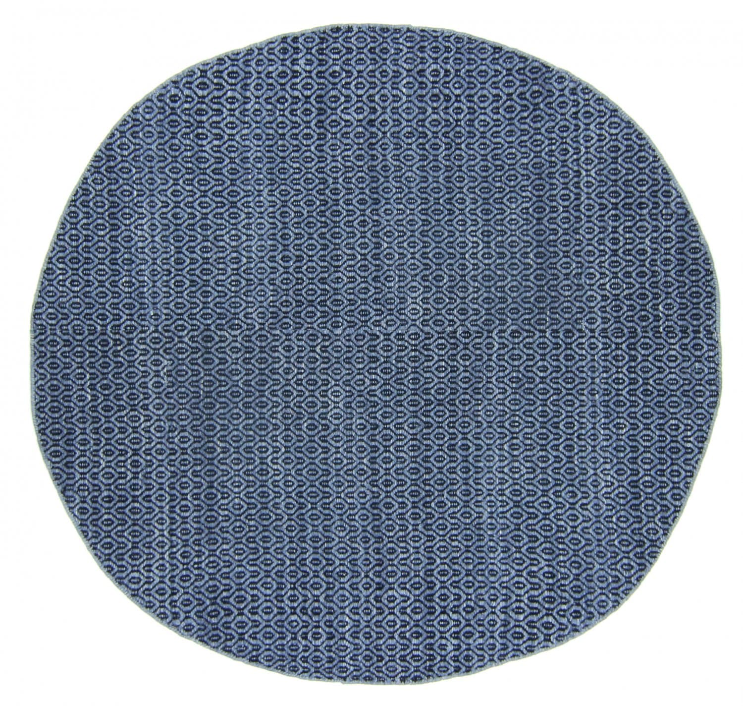 Runde tepper - Snowshill (blå/sort) (Størrelse: Ø 240 cm)