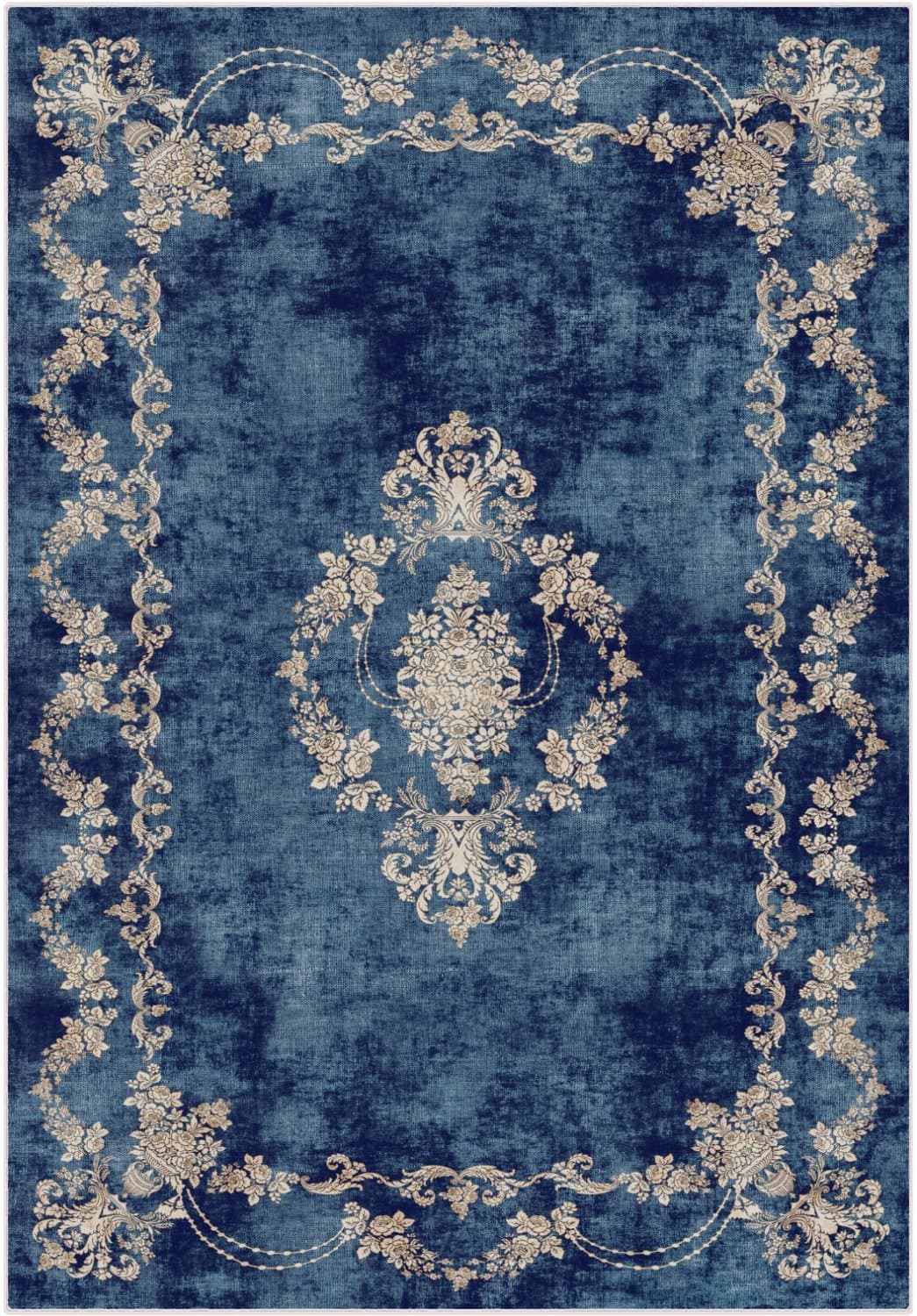 Wilton-teppe - Taknis (blå) (Størrelse: 240 x 340 cm)