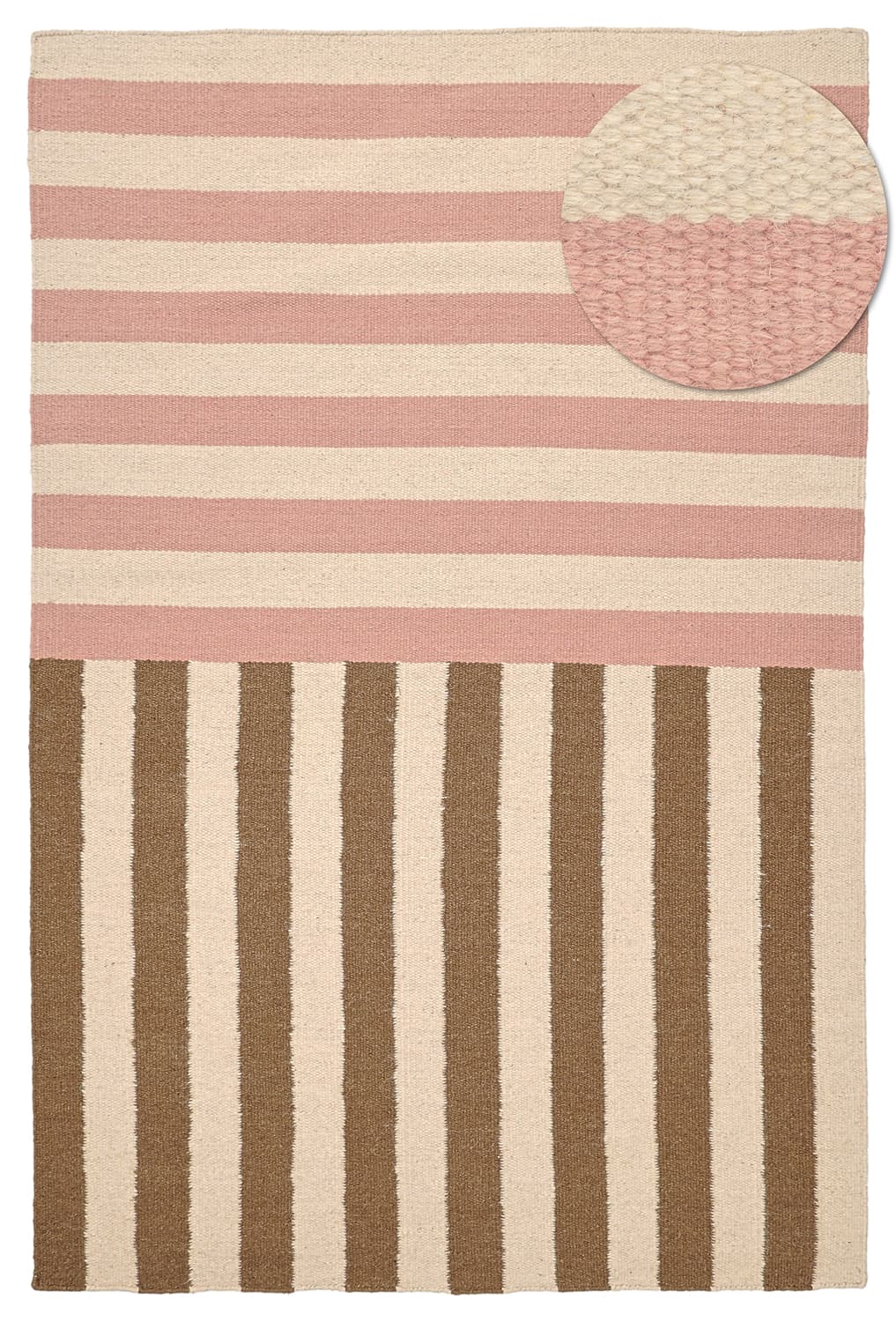 Ullteppe - Covilha (krem/støvet rosa/brun) (Størrelse: 240 x 340 cm)