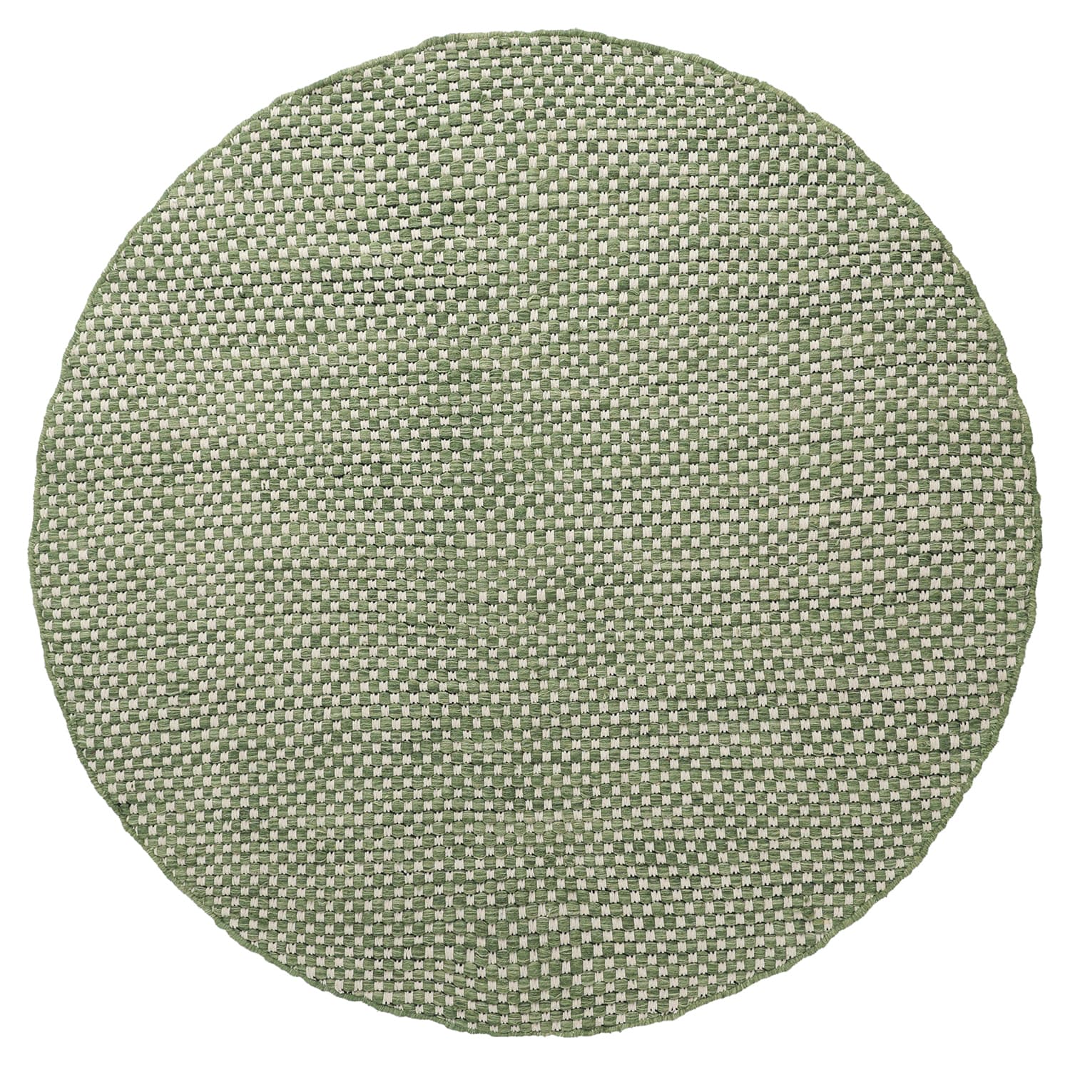 Rundt teppe - Ovelia (grønn/hvit) (Størrelse: Ø 160 cm)