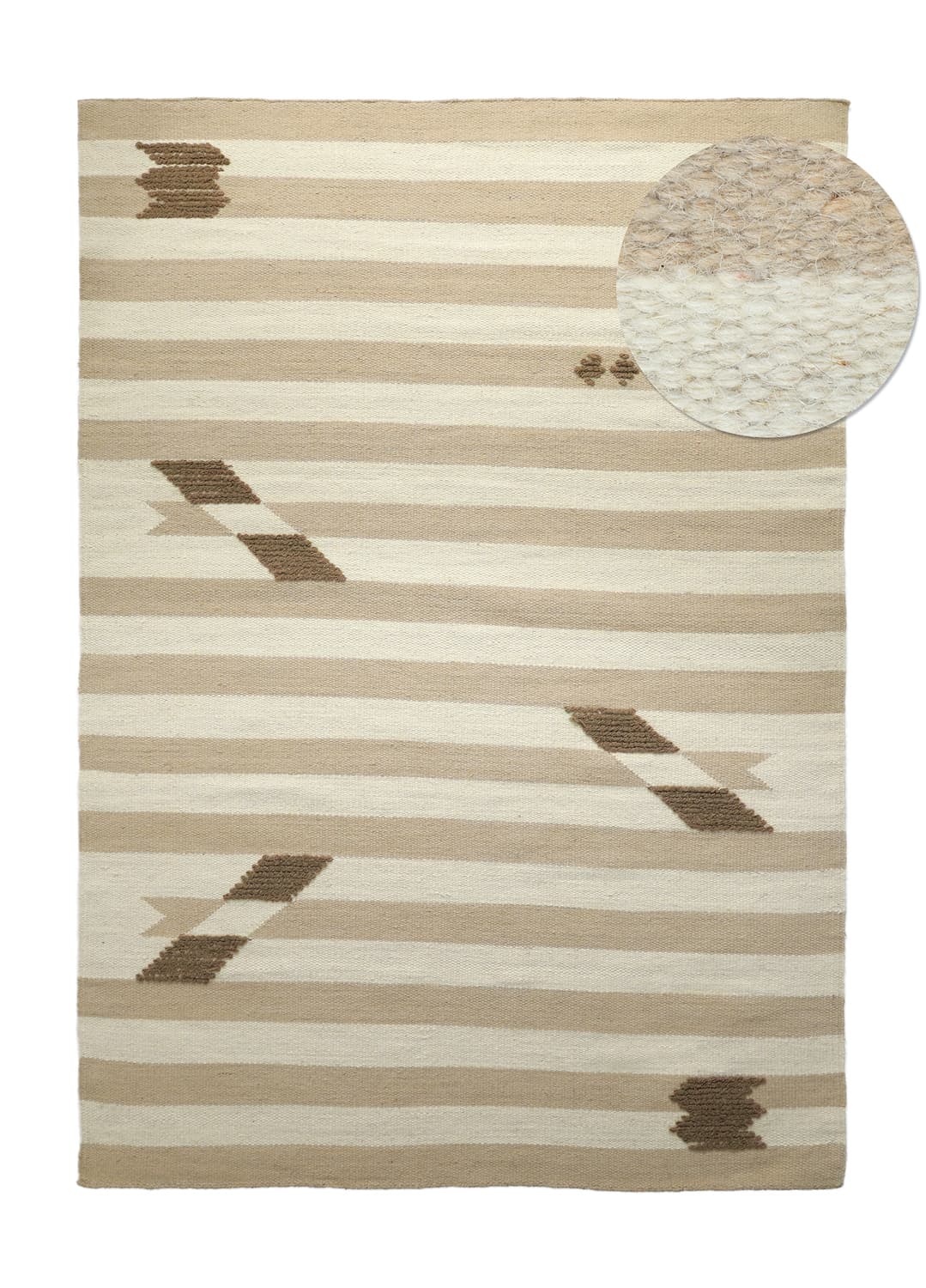 Ullteppe - Serpa (krem) (Størrelse: 240 x 340 cm)