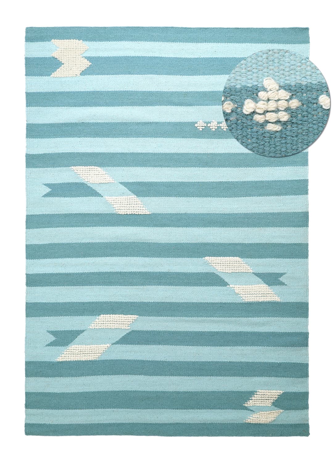 Ullteppe - Serpa (lyseblått) (Størrelse: 240 x 340 cm)