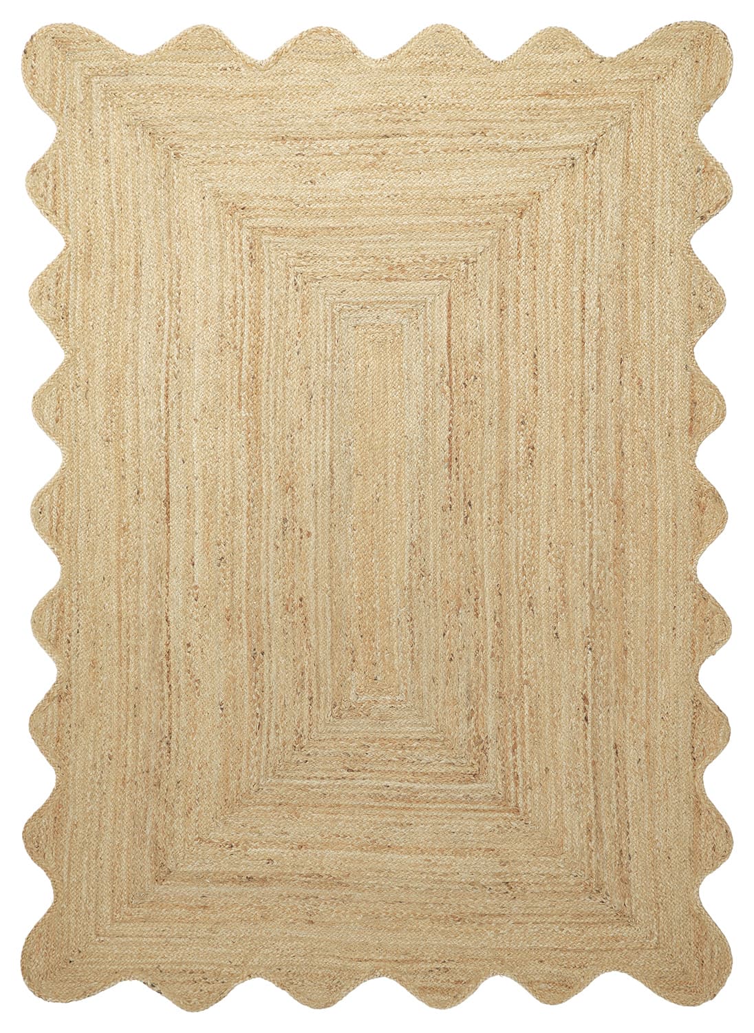 Bølget juteteppe - San Francisco (jute) (Størrelse: 240 x 340 cm)