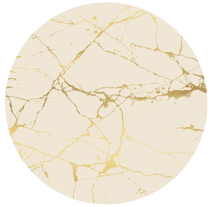 Rundt teppe - Vieste (beige/gull) (Størrelse: Ø 240 cm)