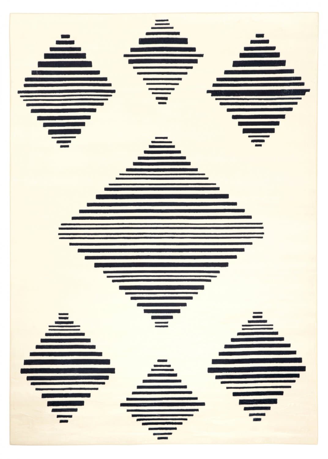 Wilton-teppe - Carmen (krem/svart) (Størrelse: 240 x 340 cm)