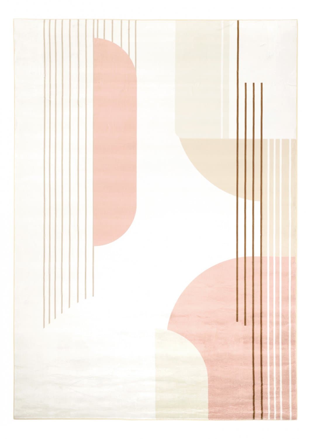 Wilton-teppe - Delft (rosa/multi) (Størrelse: 240 x 340 cm)