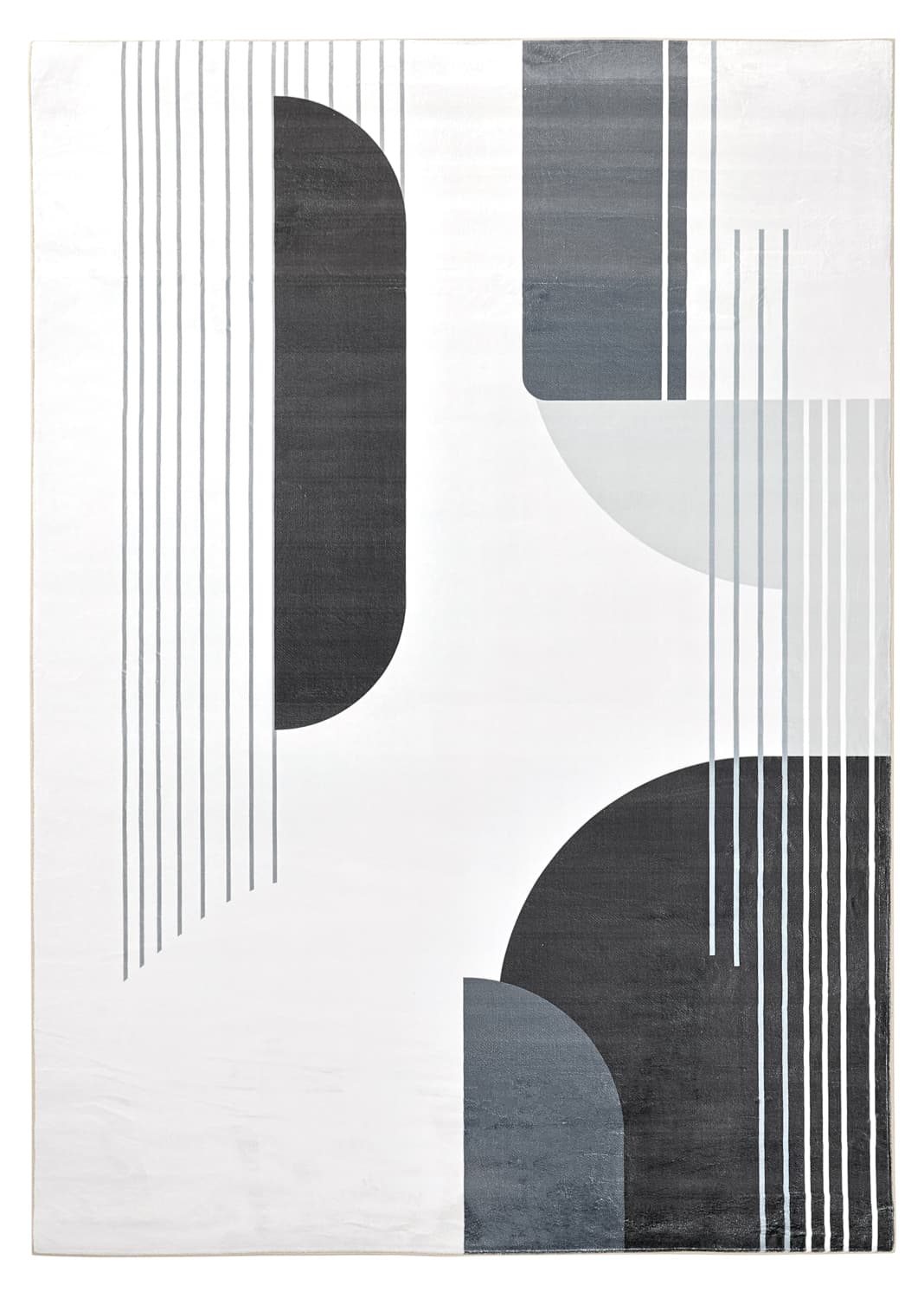 Wilton-teppe - Delft (hvit/grå/svart) (Størrelse: 240 x 340 cm)