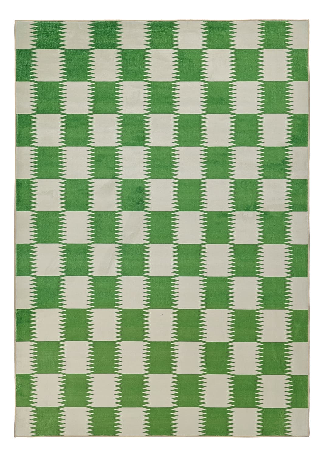 Wilton-teppe - Gobi (grønn/hvit) (Størrelse: 240 x 340 cm)