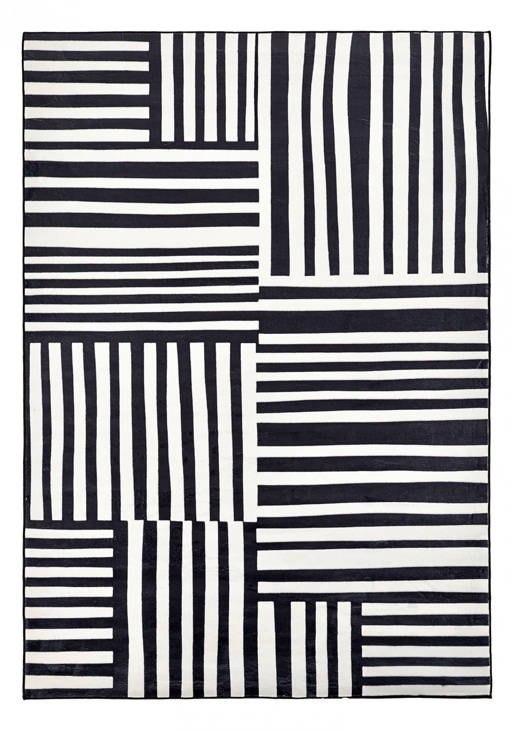 Wilton-teppe - Joma (svart/hvitt) (Størrelse: 200 x 280 cm)
