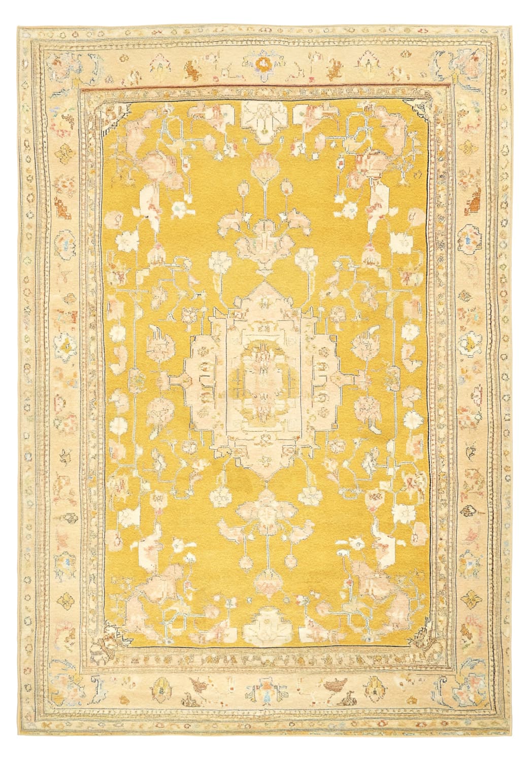 Wilton-teppe - Siwa (gul) (Størrelse: 240 x 340 cm)