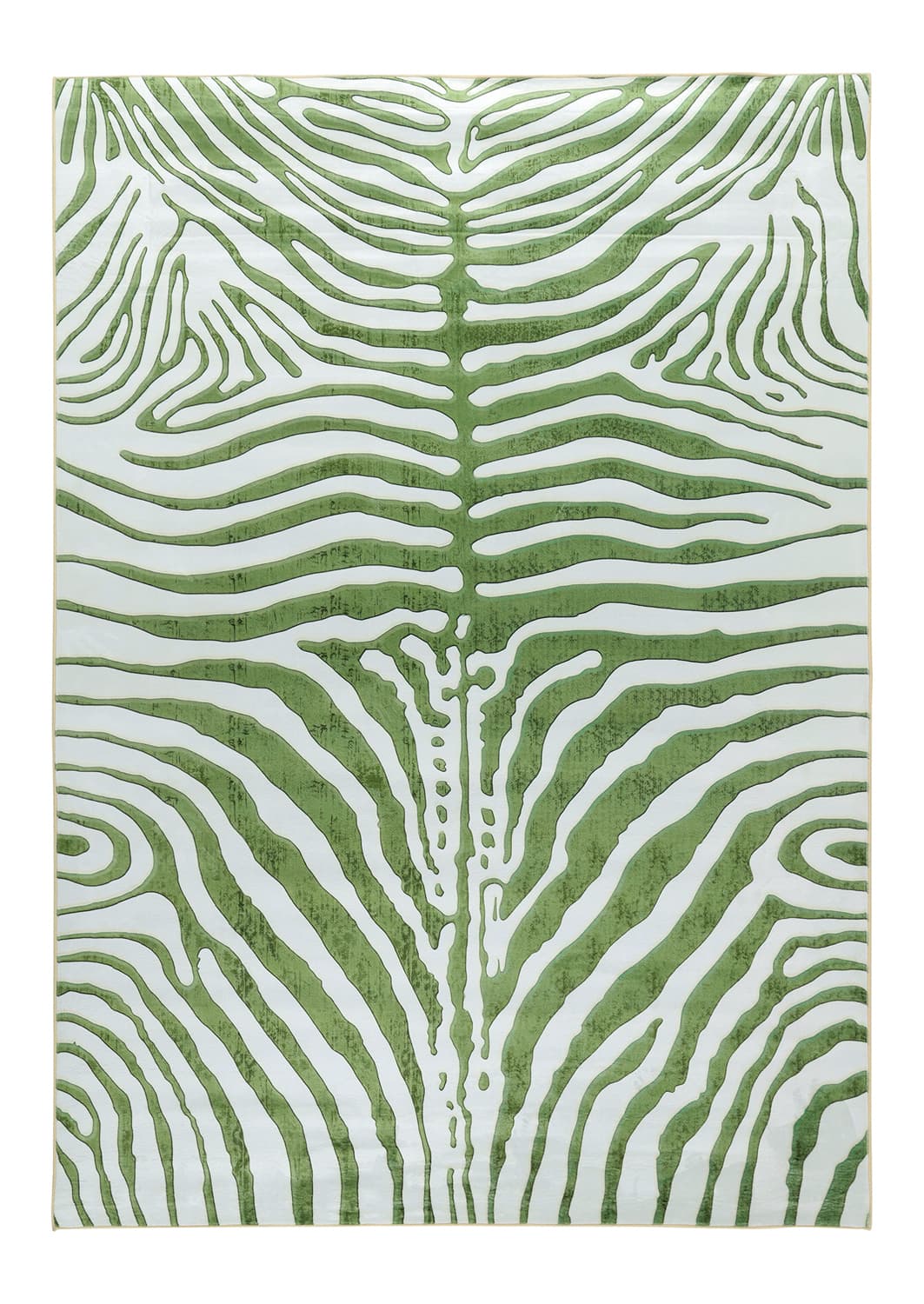 Wilton-teppe - Zebra (grønn) (Størrelse: 240 x 340 cm)