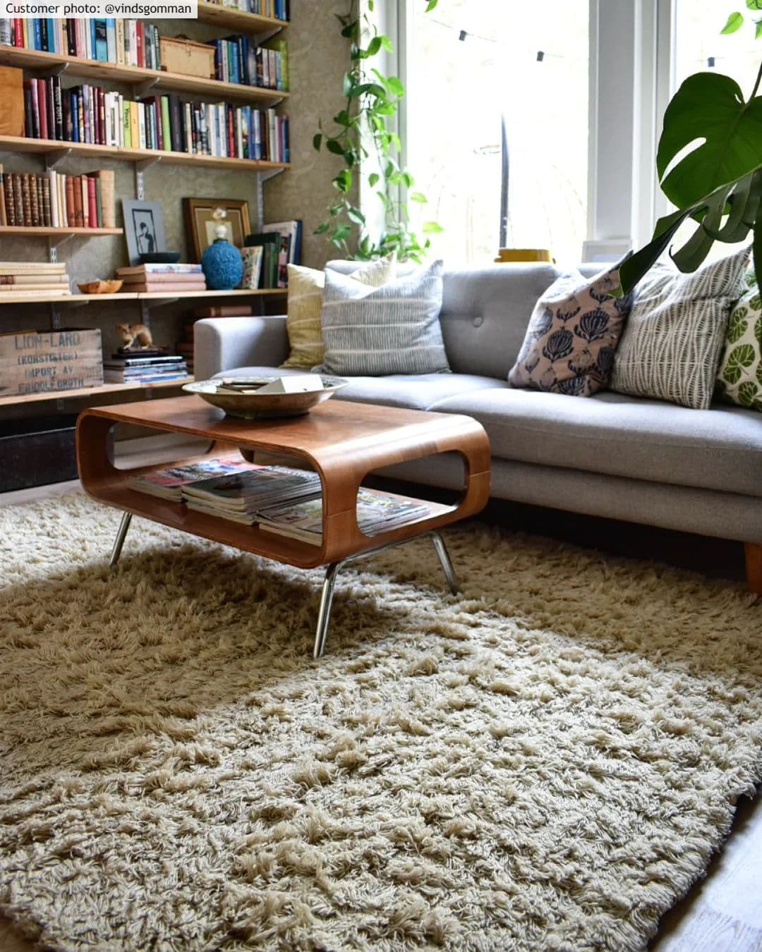 Ullteppe - Aliste Wool Shaggy (alabaster gleam) (Størrelse: 200 x 290 cm)