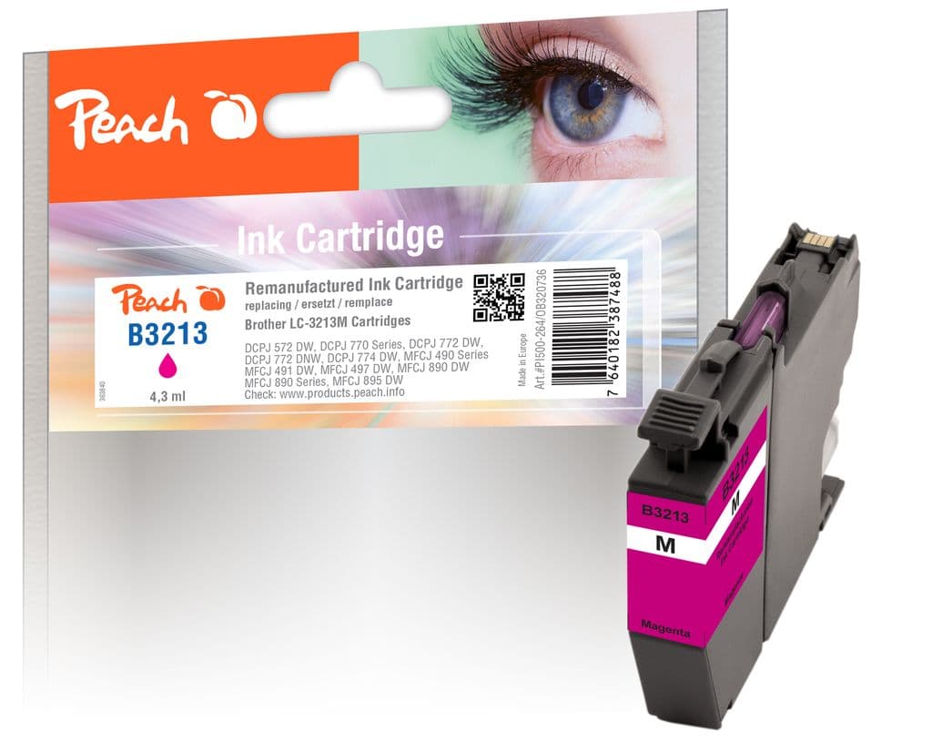 Kompatibel med Brother LC-3213 Blekkpatron Magenta 4,3ml