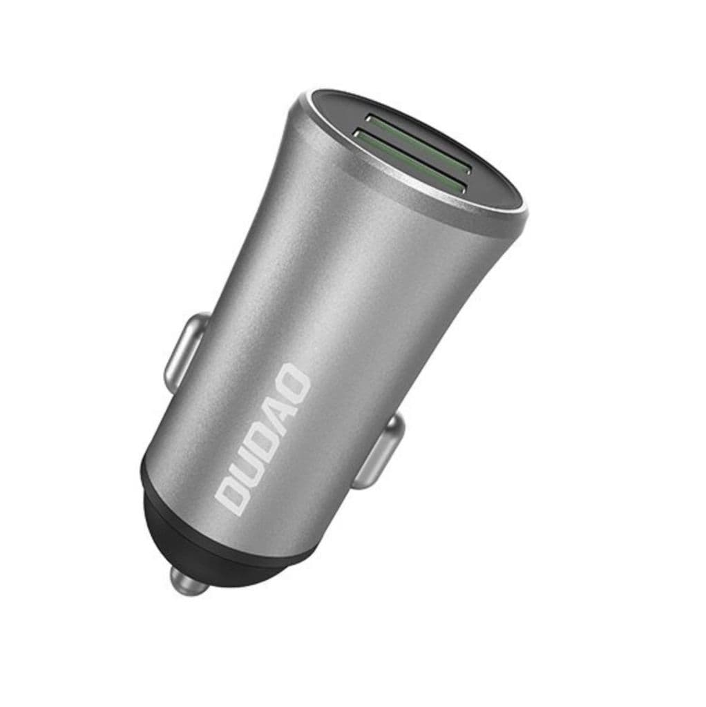 Dudao Smart billader 2x USB-A, 3,4A - Sølv