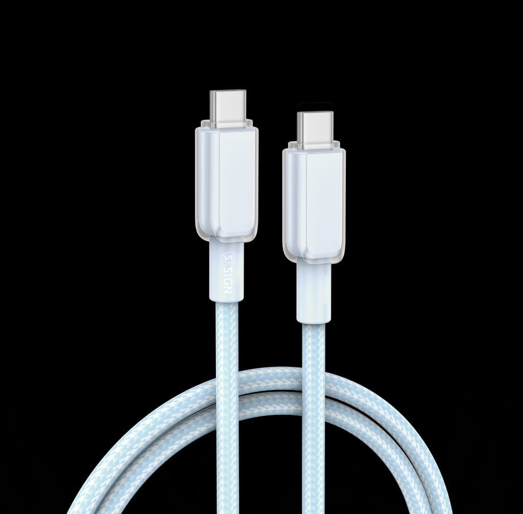 SiGN USB-C til USB-C-kabel 60W, 1m - Blå
