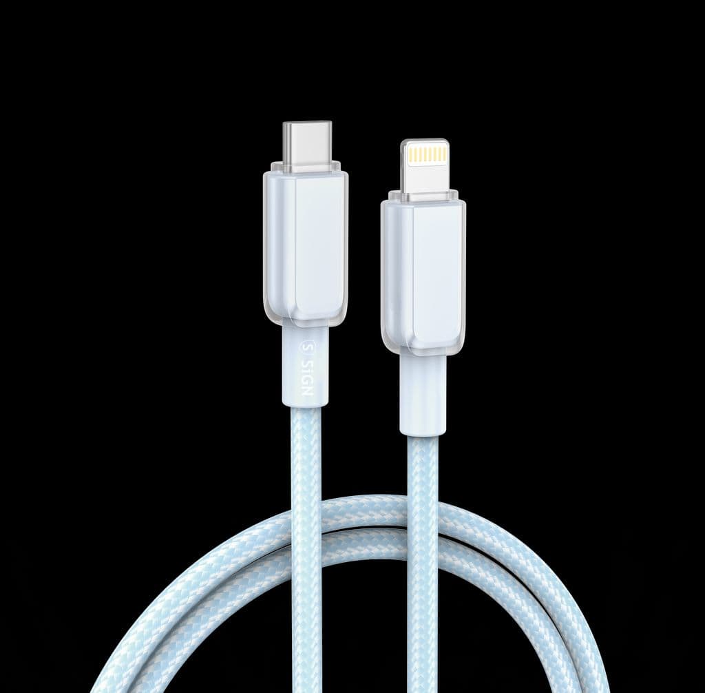 SiGN USB-C til Lightning-kabel 30W, 1m - Blå