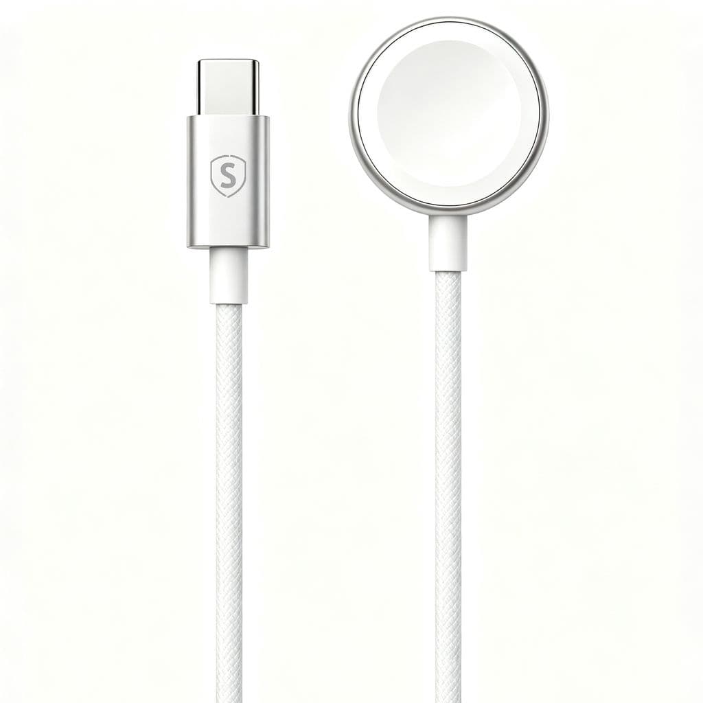 SiGN magnetisk trådløs lader MagSafe for Apple Watch, USB-C, 5W – hvit