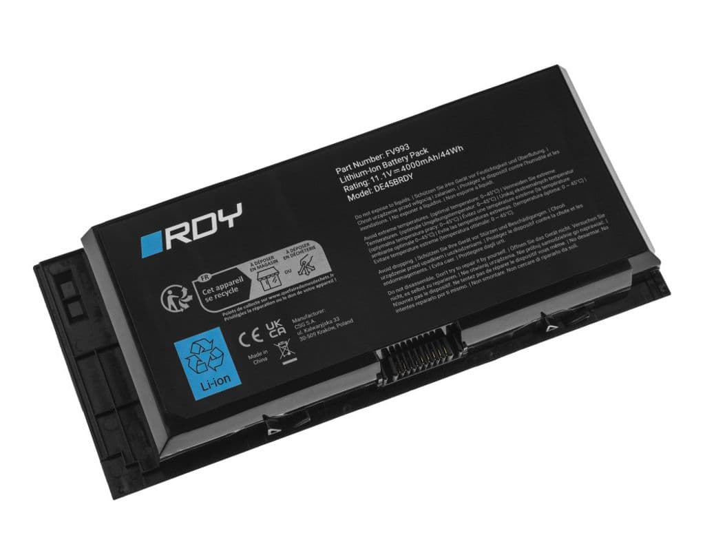 RDY-batteri FV993 for Dell Precision M4600 M4700 M4800 M6600 M6700 M6800