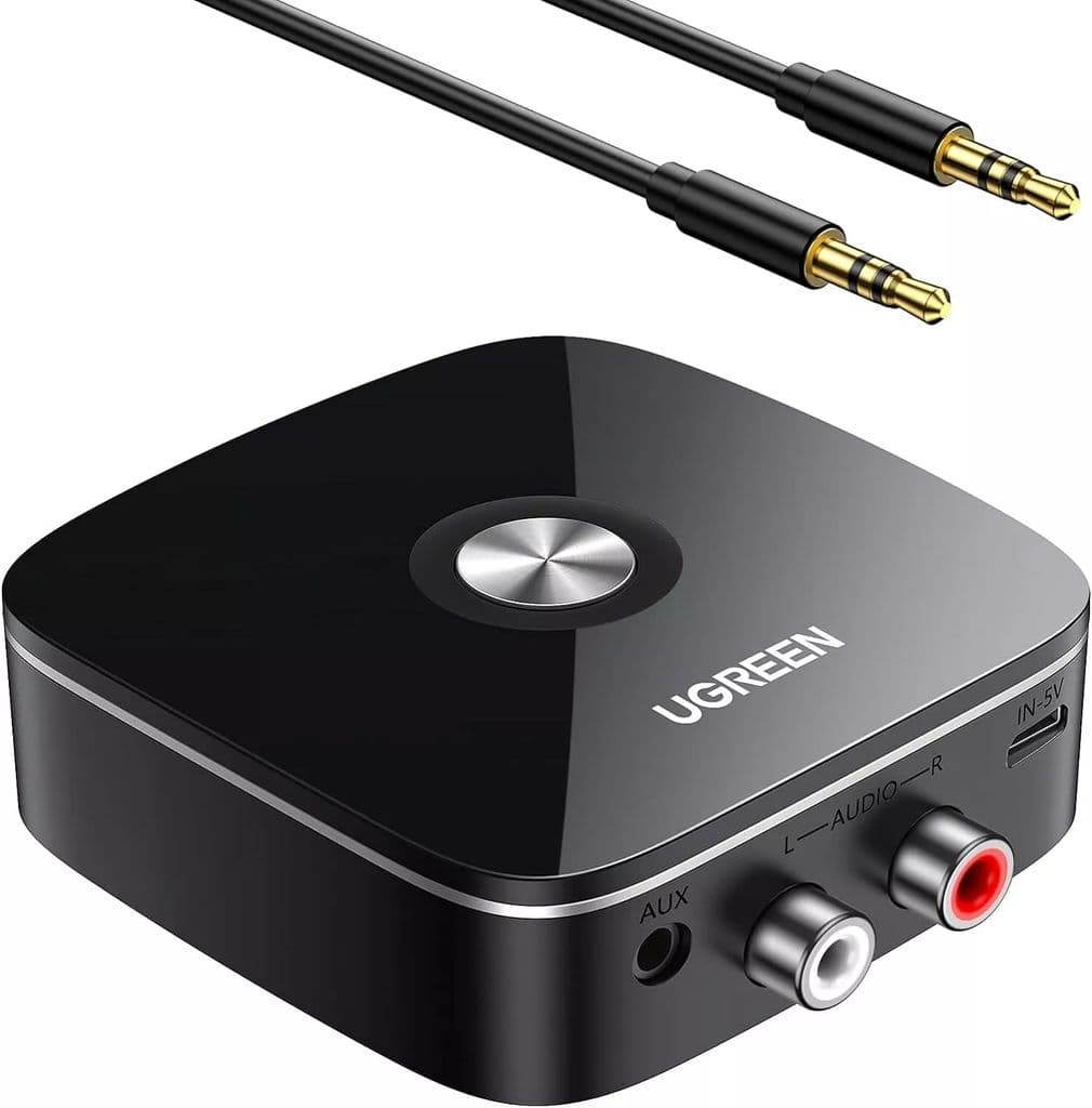 UGREEN Bluetooth-lydmottaker med 3,5 mm og 2x RCA-adapter
