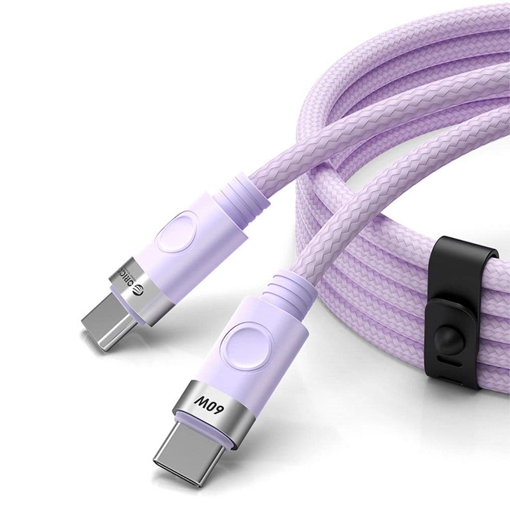 Orico USB-C til USB-C-kabel 60W 3A PD, 1m - Lilla